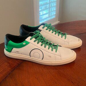 OLIVER CABELL Low 1 Atomic | Green and Black Leather Men's Sneakers